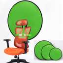 Portable Green Screen Backdrop, Collapsible Webcam Background, Green Screen Chroma Key for Video Chats, Zoom, Online Video Meeting, Photo with with Storage Bag (43.343.3inchCircle)