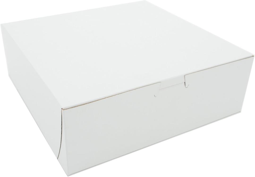 SCT White One-Piece Non-Window Bakery Boxes, 9 x 9 x 3, White, Paper, 250/Carton