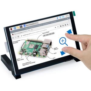 FREENOVE 5 Inch Touchscreen Monitor for Raspberry Pi 5 4 B 3 B+ A+, 800x480 Pixel IPS Display, 5-Point Touch Capacitive Screen, Driver-Free MIPI DSI Port