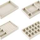 Jewelry Case No Lid Jewelry Storage Beige Jewelry Box Put In The Drawer Jewelry Storage Large Capacity Jewelry Box Organizer