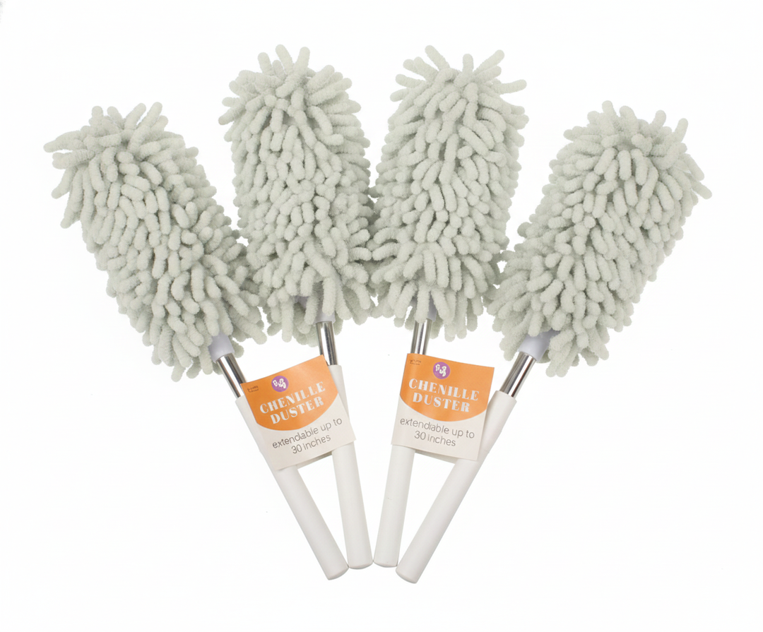 4PACK, CHENILLE DUSTER Extendable up to 30 in