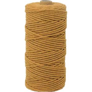 Earth Yellow Macrame Cotton Cord DIY Crafts Cord for Wall Hanging,Plant Hangers 4mmx109 Yards Earth Yellow Macrame Cotton Cord DIY Crafts Cord for Wall Hanging,Plant Hangers 4mmx109 Yards