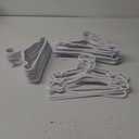 Plastic Kids Hangers - 50 Pack Non-Slip Baby Clothes Hangers for Closet, Toddler & Newborn Clothing Pants, Skirts, Coats (White)