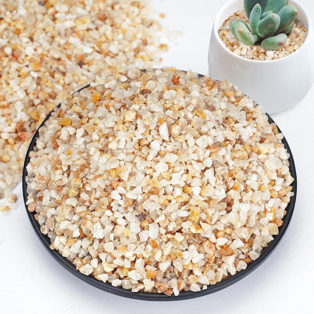 1-2mm Coarse Sand for Plants, 6lb Horticultural Sand for Succulents, Desert Silica Sand for Cactus, Vases, Aquariums, Terrarium, Fish Tank, Drainage Rocks for Potted Plants, Bamboo, Crafts (EXP 12/31/26)