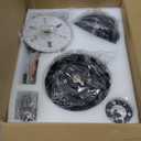 Crystal Ceiling Fan Fandelier with Lights-Ceiling Fans with Lights,50" Low Profile and Remote Control, Flush Mount, Reversible, Dimmable, Noiseless, Black Ceiling Fan for Bedroom