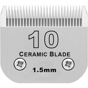 Detachable Pet Dog Grooming Clipper Ceramic Blade,Compatible with Andis Size 10 Cut Length 1/16"(1.5mm),Compatible with Oster A5,Wahl KM10 Series Clippers (Silver)