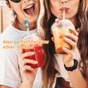 4 x HEYSKAY 4PCS 10MM Silicone Straw Cover Cap for Stanley Cup 30/40oz, Reusable Toppers for Tumblers With Handle, Simple Modern Straw Caps (4PCS Basic Straw Cover-Cream Pomelo/Rose Quartz/Blue/Pink)