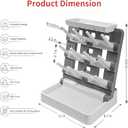 Baby Bottle Drying Rack, Vertical Standing Bottle Drying Rack Holder-Space Saving Baby Bottle Organizer for Countertop-Holds Up to 12 Baby Bottles & Pump Parts (White & Dark Gray)