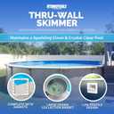Swimline HYDROTOOLS Standard ABS Thru-Wall Skimmer Kit, White - Includes Return Fitting and Vacuum Plate, Maintenance Accessories for Above Ground and Backyard Deck Swimming Pools