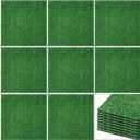 Nuanchu 8 Pieces 12 x 12 Inch Artificial Grass Square Mats Fake Grass Tiles Placemats Turf Patch Table Centerpieces Decor Rug for Crafts Miniature Garden Dollhouse DIY Party Indoor Outdoor, Green
