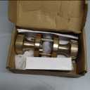 Asidrama 2 Pack Champagne Bronze Privacy Door Knobs with Lock, Door Handles with Champagne Bronze Door Knobs Interior for Bedroom or Bathroom, Heavy Duty Door Lever for Left Right Sided Doors