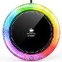 Coffee Mug Warmer with 7 Color Lights - Fastest Heating & Highest Temperature, Auto On/Off Gravity-Induction Coffee Cup Warmer for Desk, Smart Electric Beverage Warmer for Coffee, Tea