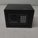 Voncabay Money Safe Box for Home with Sensor Light & Fireproof Money Bag - 0.23 Cubic Feet Security Safe Box with Digital Keypad, Keys & Pass Code Lock Black