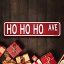 Ho Ho Ho Avenue Christmas Theme Street Sign 16" x 4" Holiday Humor Ornament Novelty Home Decor Wall Decoration (HoHoHoStreet)