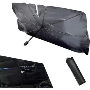 Downhill Car Windshield Sunshade Umbrella, Foldable Car Umbrella Sunshade, Sun Protection Thickened Protective Sun Shade, 31.5In x 55In Front Window Heat Insulation Protection, for Most Cars (Silver) Downhill Car Windshield Sunshade Umbrella, Foldable Car Umbrella Sunshade, Sun Protection Thickened Protective Sun Shade, 31.5In x 55In Front Window Heat Insulation Protection, for Most Cars (Silver)