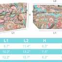 Vercord Purse Organizer Insert Bag Tote Handbags Pocketbook Inserts Organizers Zipper 11 Pockets Peacock Flower Large