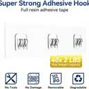 YASONIC Shower Caddy Adhesive, Rustproof Shower Shelves for Inside Shower, Large Capacity Bathroom Organizers and Storage, Shower Storage with Removable Hooks, No Drill Bathroom Accessories Black (2 Pack)