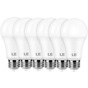 LE 100W Equivalent LED Light Bulbs, 14W 1500 Lumens Daylight White 5000K Non-Dimmable, A19 E26 Standard Base, 10000 Hour Lifetime, Pack of 6