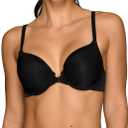 Vanity Fair Women's Illumination Front Closure Bra, 3-Way Convertible Straps, Lightly Lined Cups up to DD (40D, Black)