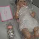 Reborn Baby Dolls Girls with Opened Blue Eyes 18 Inch Handmade Realistic Newborn Lifelike Dolls in Soft Vinyl and Weightd Body for Daughter