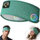 Perytong Sleep Headphones Wireless, Bluetooth Sports Headband Headphones with Ultra-Thin HD Stereo Speakers Perfect for Sleeping,Workout,Jogging,Yoga,Insomnia, Air Travel, Meditation (Green)