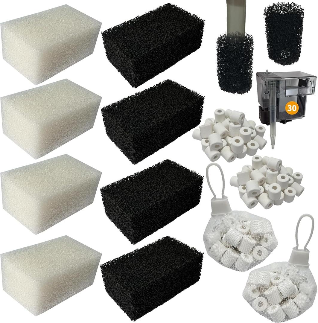 Three-Stage Filtration Tank Filter Maintenance Kit, Replacement for AquaClear 30/150 30-Gallon Aquarium