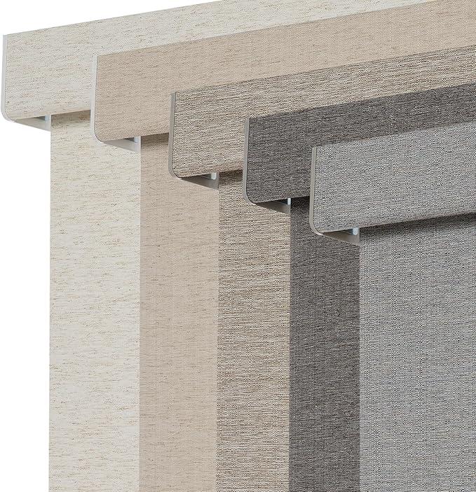 Persilux Blackout Roller Shades for Window Blinds,Cordless,Linen Fabric,Thermal Insulated Fabric UV Protection Shades for Home,Office,Bedroom,Door,Blackout-Grey,38" W X 72" H