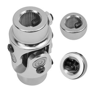 3/4-36 Spline X 3/4" DD Universal U Joint Endxedo Chrome Single Steering Shaft U-Joint 35 Degree Maximum Working Angle