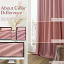 Guken 100% Linen Blackout Curtains 120 Inch Length 2 Panels Set for Living Room Bedroom Back Tab Thermal Insulated Black Out Linen Drapes Room Darkening Window Curtains 120 Inches Long, Ash Rose