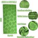 2 x Sarybei St Patrick's Day Bathroom Towel - 2 Pcs Large Pure Cotton Green Shamrocks Towels Set - Ultra Absorbent Hand Towels for Home Kitchen Irish Decorations