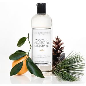 The Laundress Wool & Cashmere Shampoo, 31 Loads, Concentrated Liquid Laundry Detergent, Cedar Scent, Gentle Cold-Water Hand or Machine Wool Wash for Delicate Fabrics - Merino, Mohair & Knit Blends