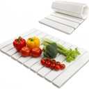 Large Stone Dish Drying Mat for Kitchen Counter, 24"16" Collapsible Quick Drying Dish Mat, Eco-friendly, Ultra Absorbent Diatomaceous Earth Mats for Dishes Cookware Cups, Match Any Countertop