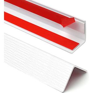 Wall Corner Protector,2PCS 35''x1.58'' Self Adhesive Corner Guard for Wall, Heavy Duty White Corner Protector Guard for Cabinet Doors, Edge Protector