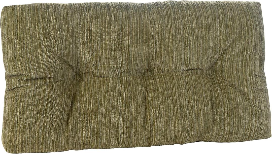 Klear Vu The Gripper Non-Slip Tufted Bench Cushion for Indoor Furniture, Assembled in USA, Entryway Storage, Bay Window, Corner Nook or Piano Seat, 27 Inches, Chenille Green