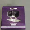 Roku Indoor Camera - Home Security - 2-Pack - Wired Security Camera & Pet Monitor with 1080p HD Color Night Vision, Works with Alexa & Google, Motion & Sound Detection, WDR & WiFi 6