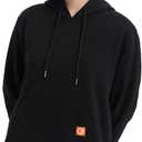 CAFORU Heated Pullover Hoodie with 5-Zone Heating&7.4V Battery Pack, Fast Warm-Up Unisex Sweatshirt for Outdoor Work (Black, M)