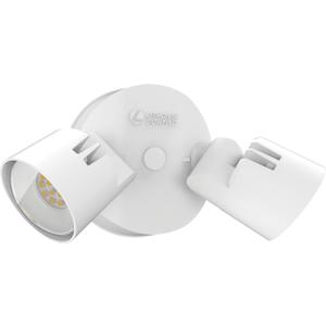 Lithonia Lighting HomeGuard 2-Light LED Outdoor Flood Lights, Wall or Ceiling Mount Outdoor Lights, 4000K Cool White, Round Heads, White (HGX LED 2RH 40K 120 WH M2)