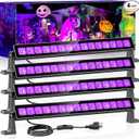 Meloght 45W LED Black Light Bar,Black Lights for Glow Party,Waterproof Blacklight with Plug & Switch, Halloween Light for Glow in The Dark Party Supplies,Bedroom,Body Paint,Stage Lighting,4 Pack