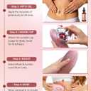 3-in-1 Body Sculpting Machine, Rechargeable Vacuum Massager for Skin Firming & Smoothing, Body Contouring Tool for Belly Arms, Legs & Back, Includes 2 Interchangeable Cups and Massage Oil