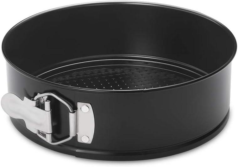 HIWARE 8 Inch Non-stick Springform Pan with Removable Bottom - Leakproof Cheesecake Pan
