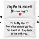 Sufamb Long Distance Relationship Gifts Reversible Decor Throw Pillow Case Decor for Home Bedroom,12'' x 20'' Pillow case, Funny Gift for Boyfriend, Husband, Anniversary, Wedding, Engagement (incanus)