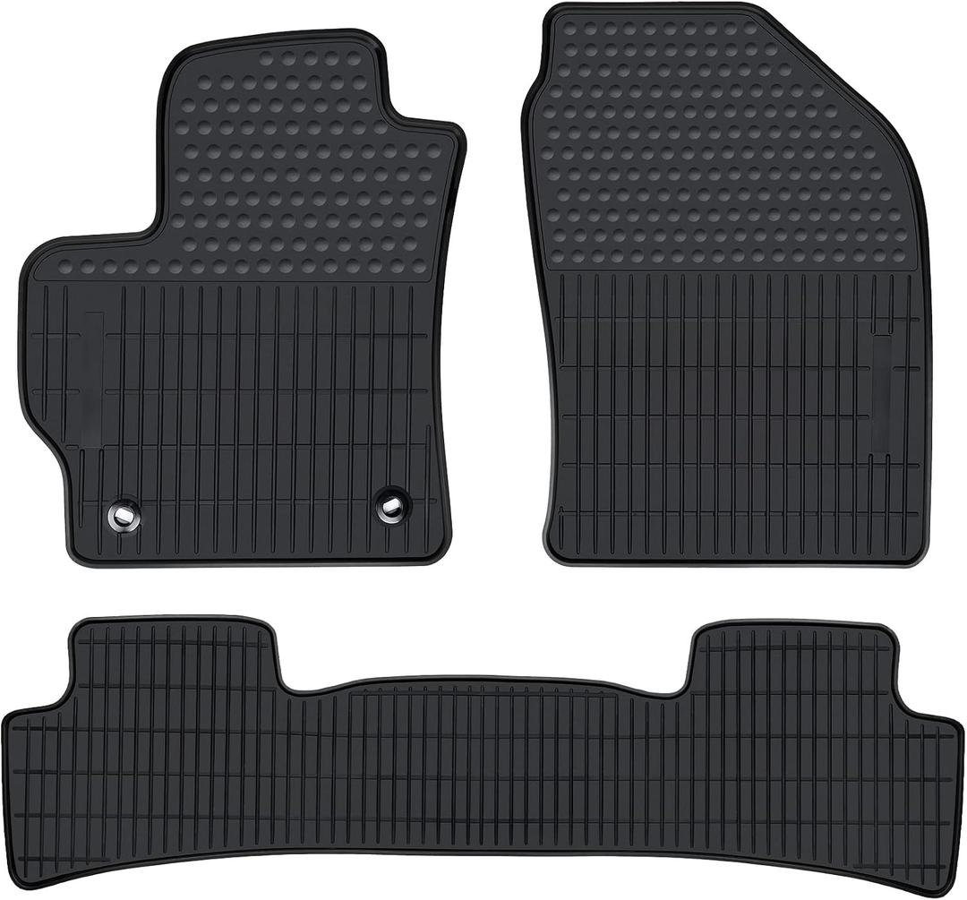 Car Floor Mats Custom Fit for Toyota Corolla Cross 2022-2025 (Not Fit Toyota Corolla) Black Rubber Auto Liner Mats All Weather Protection Odorless