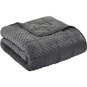 Weighted Blanket for Adults, Comfortable and Soft Throw Weighted Blanket with Premium Glass Beads for All Season 15 lbs 60"x80", Dark Grey