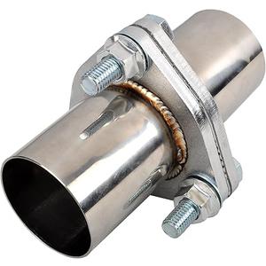 FGJQEFG Exhaust Flange Bolts Quick Fix Repair Pipe Kit w/Gasket & Hardware, 2.25'' Inch ID 3 Bolts T304 Stainless Steel Universal Flange Replacement Kit