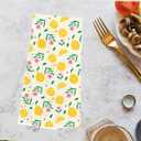 Yellow Lemon Kitchen Towels Summer Dish Towels Kitchen Decor Summer Gifts for Women Men Hostess Friends Waffle Weave Tea Hand Towel for Farmhouse Home Decor 14 x 23 Inches