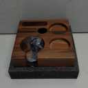 58mm Tamper Station V3 Walnut Portafilter Holder Compact Espresso Organizer with Multi Accessory Storage Espresso Machine Accessories for Coffee Bar
