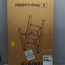 3 Step Ladder, Foldable Aluminum Step Stool with Anti-Slip Pedal