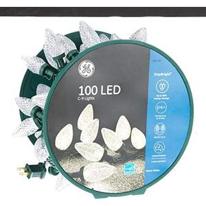 StayBright 100-Ct Constant C9 LED Plug-in String Lights - White - 49.5 Ft