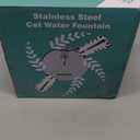 Cat Water Fountain Stainless Steel: Pet Fountains for Cats/Dog Indoor Automatic Waterer Bowls for Drinking Small Animal Water Dispenser Metal Pets Watering Faucet Bottle Auto Kitty Watering Supplies (74oz/2.2L Cat Fountain + 3 Filters)