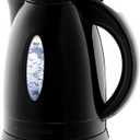 OVENTE Electric Kettle, 1.7L Fast Boiling Water Heater for Coffee or Tea, BPA Free with Water Level Gauge, Auto Shut-Off, Boil-Dry Protection, Indicator Light and Removable Filter, Black KP72B (1.8 Quarts)